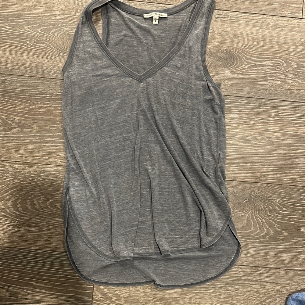 Express Gray Asymmetrical Tank Top